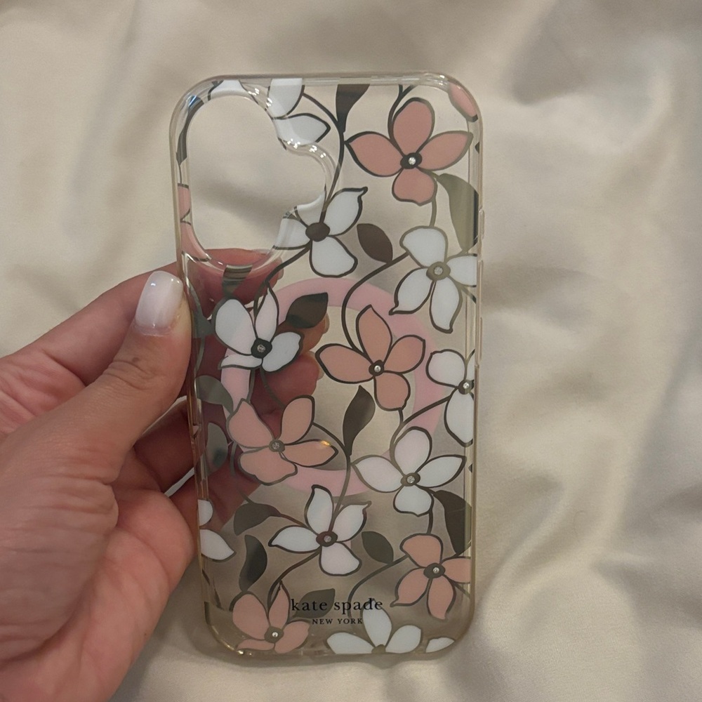 Kate Spade Pink and White Floral Phone Case